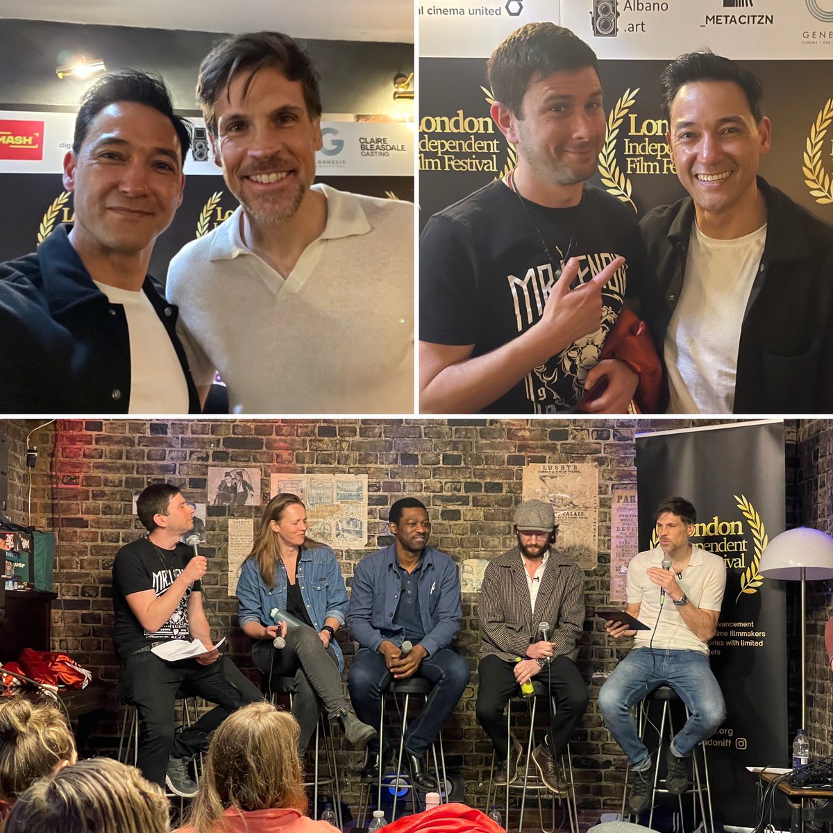 Awesome panel discussion for @filmmakerspod at @LondonIFF Feels like an age since I last hung out and talked film! Massive thanks to @NMarburger @GilesAlderson @DirDomLenoir @CozGreenop @francisannan and Debs Patterson #actor #screenwriter #director #SupportIndieFilm