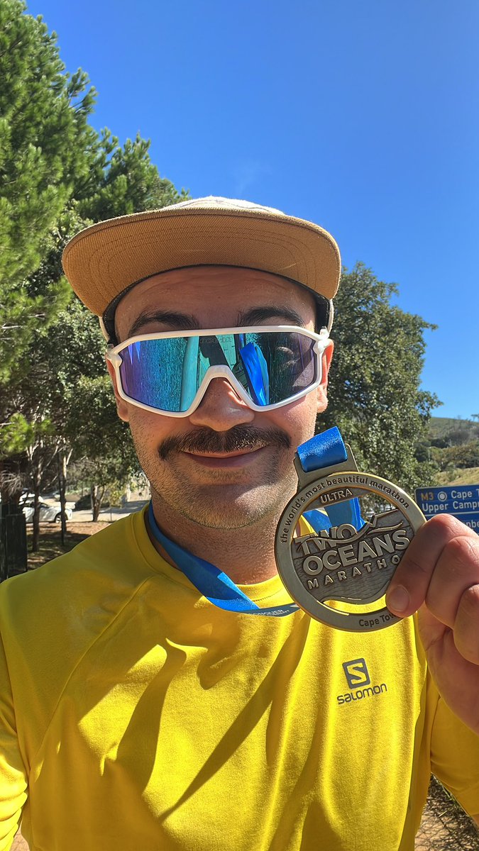 tom_david_'s tweet photo. I ran the @2OceansMarathon ultra marathon yesterday! 56kms. 

I’m proud(!) but even more grateful! https://t.co/jTesV66z8O