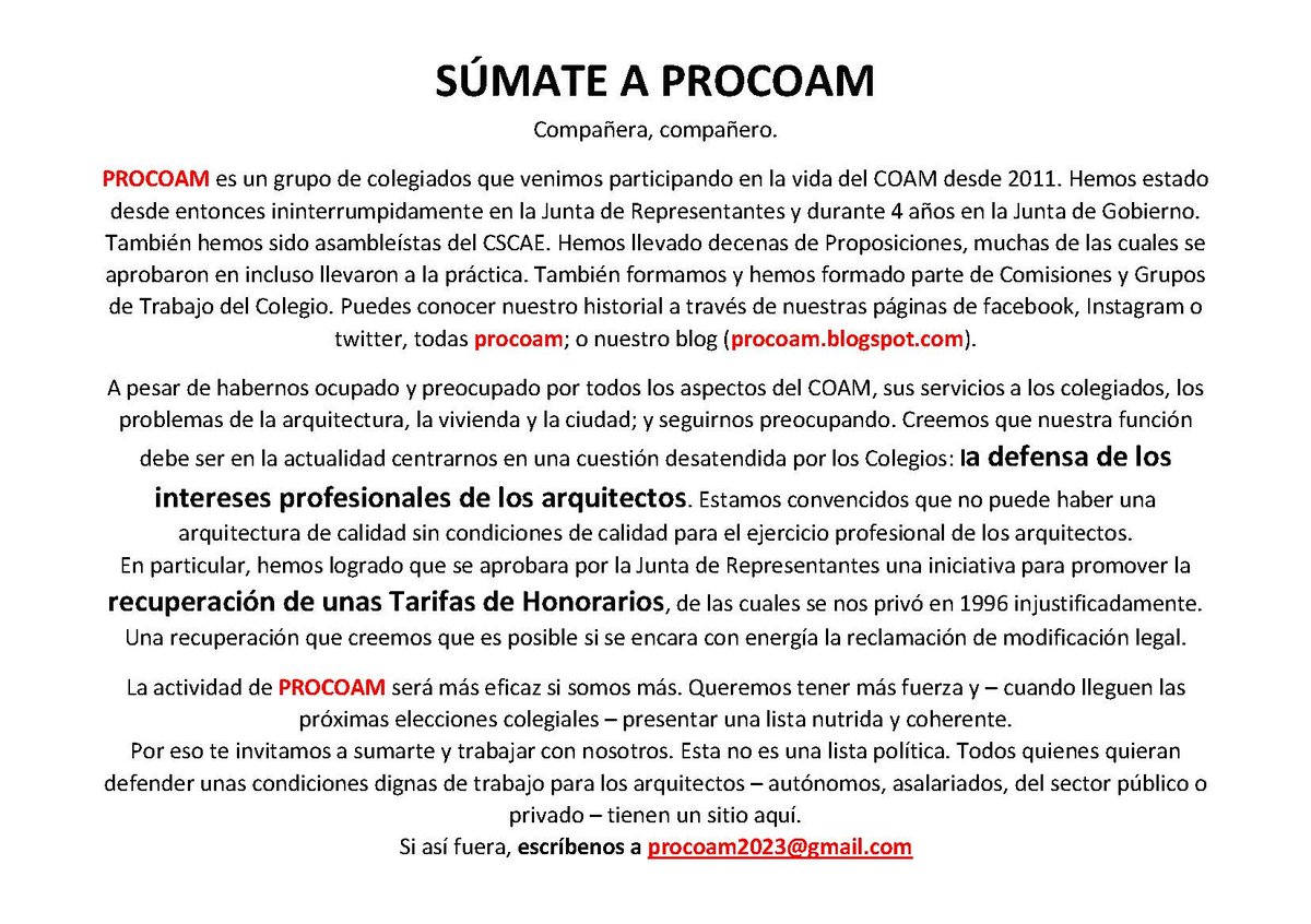 arquitectos procoam (@procoam) on Twitter photo 