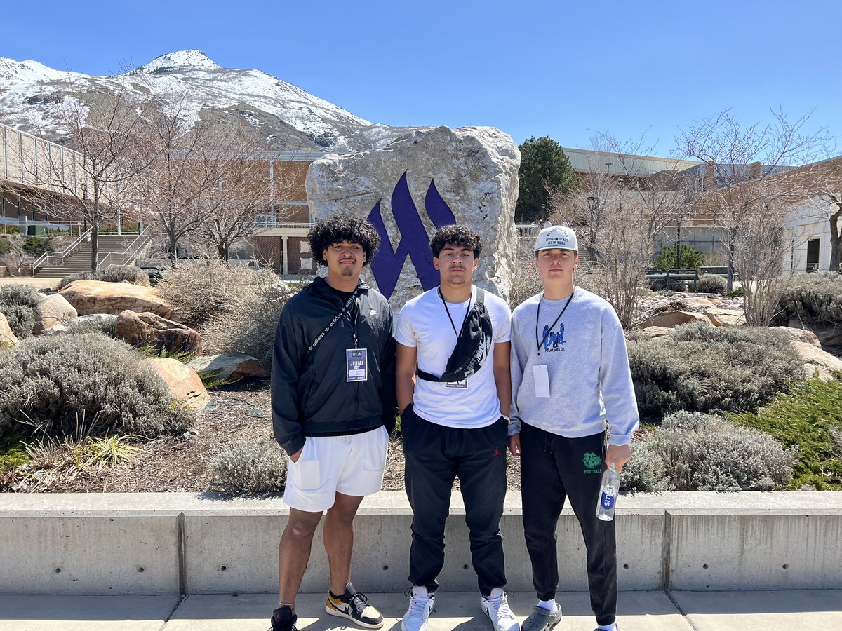 DrewDeu's tweet photo. Had a good time with @weberstatefb yesterday at their Jr Day and Spring Game. Thanks @Tana_Vea and @mmental7 for invite! See you at camp! Hanging with boys @TagaiLesa and @heeem5x was great! And of course @grdeucher! @d_fiefia @joe_tuha @kirk67chambers @CoachVili @provo_football https://t.co/7u0ibIGJAn