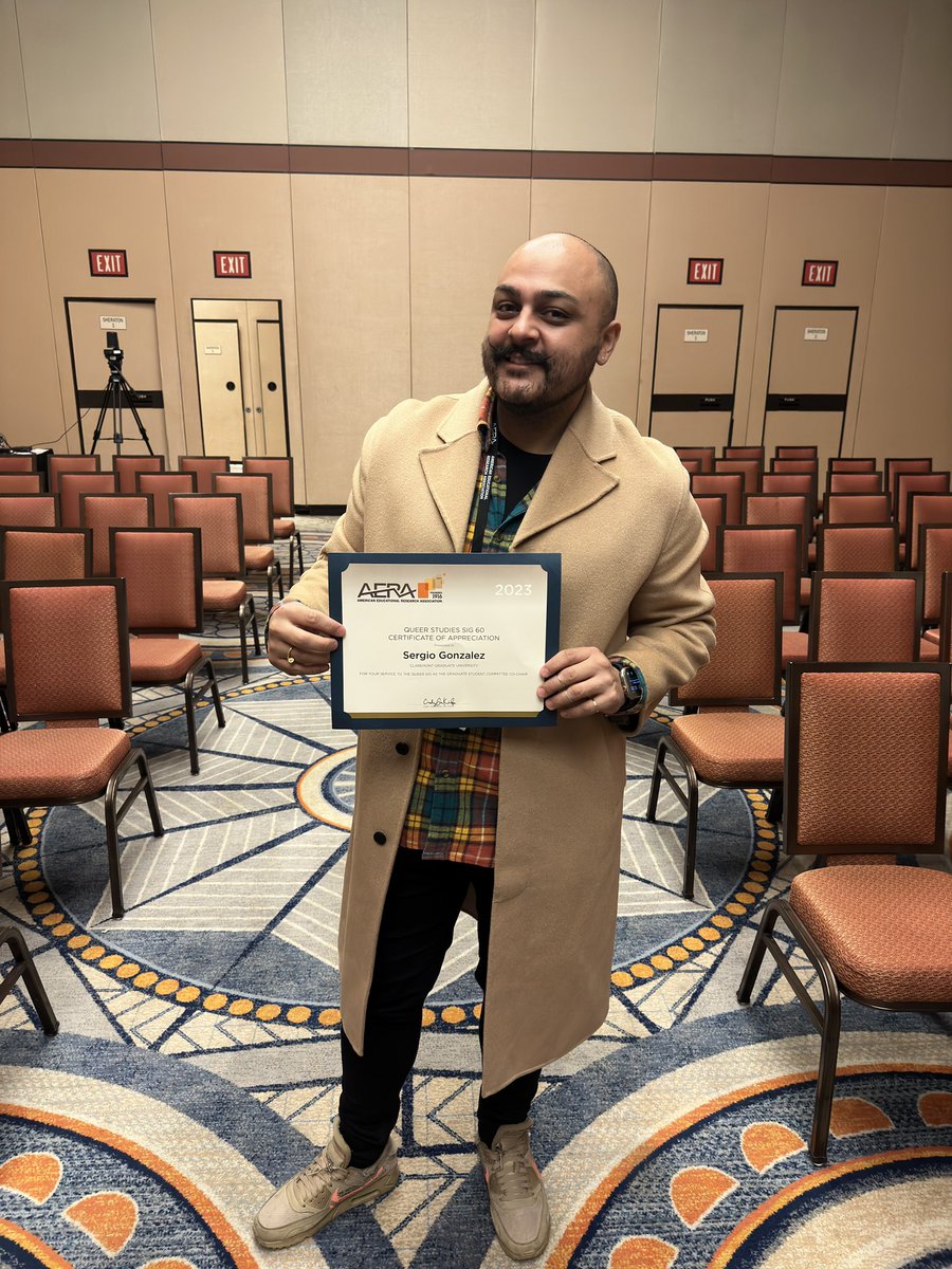 Thank you so much @aeraqueersig for all the love and support! Grateful to be part of such a dope community that provides a space to uplift #QTPOC in higher ed! S/O to my co-conspirator @quare_ed for your brilliance, love, and wisdom! @AERA_EdResearch #AERA2023 #jotería #queersig