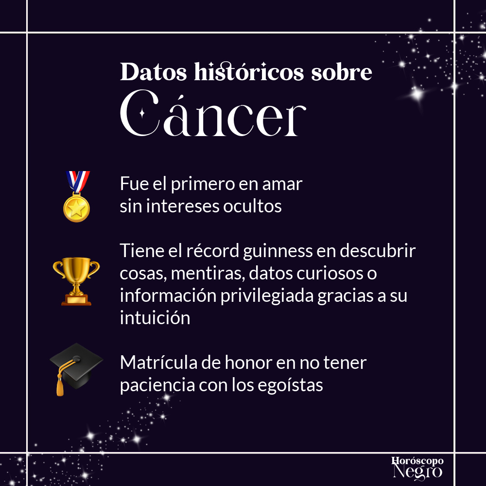 Datos históricos sobre #Cancer ✨🔮✨ #horoscoponegro