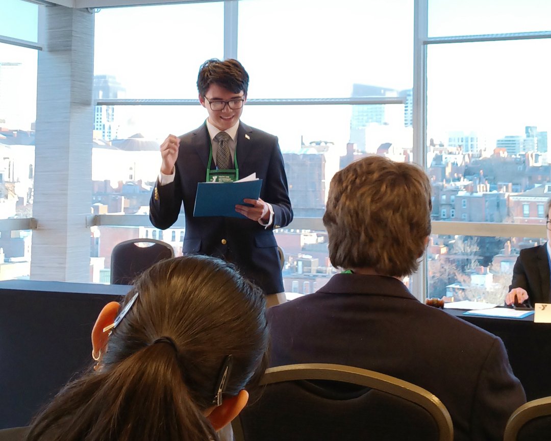 BCHigh's tweet image. #BCHigh students attended the Youth and Government Conference at the MA State House to share the mock-legislation they had been crafting all year and met with students from around the state to debate and vote on those bills.