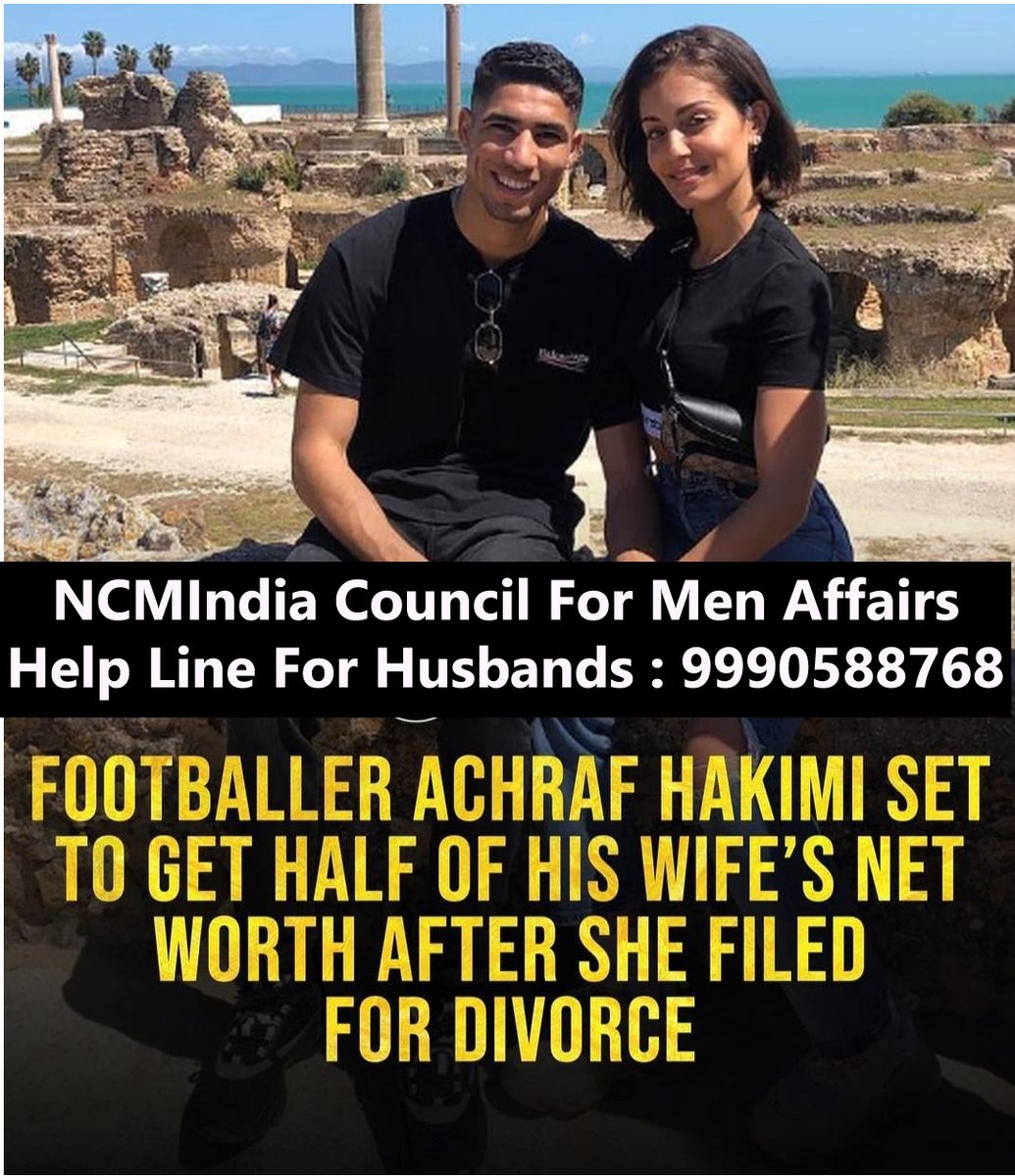 NCMIndiaa's tweet photo. चौबे चले छब्बे बनने, दुबे बनके आए
36 yrs Actress wife @HibaAbouk of 24 yrs Footballer @AchrafHakimi filed for divorce and demanded half of his property. But Millionaire husband owns nothing as all his property is registered under his mother's name. Now as per 50-50 rule #AchrafHakimi will get half of the property of his wife #HibaAbouk