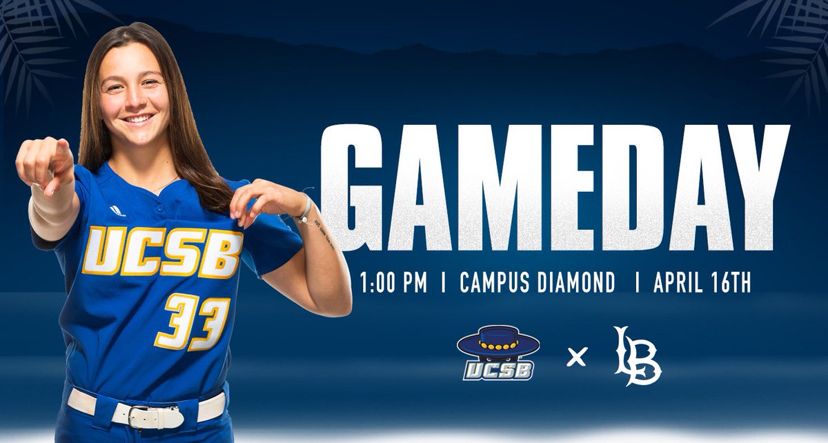UCSBSoftball's tweet photo. A big one today. Let’s pack Campus Diamond for the rubber match against Long Beach State! 

🆚 Long Beach State
⏰ 1 p.m.
🏟️ Campus Diamond
📺 ESPN+
📊Live Stats https://t.co/FVeQxJraNt

#GoGauchos https://t.co/dLplsGUj1h
