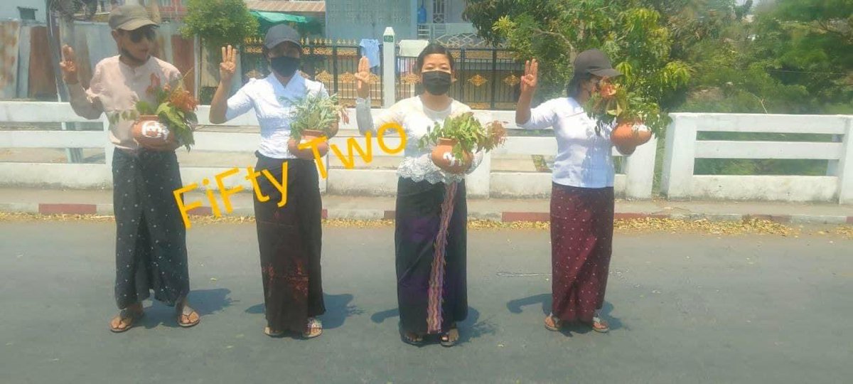 4 civilians got arrested by the military junta in Kalay Myo, Sagaing for peacefully protesting on 16th April.