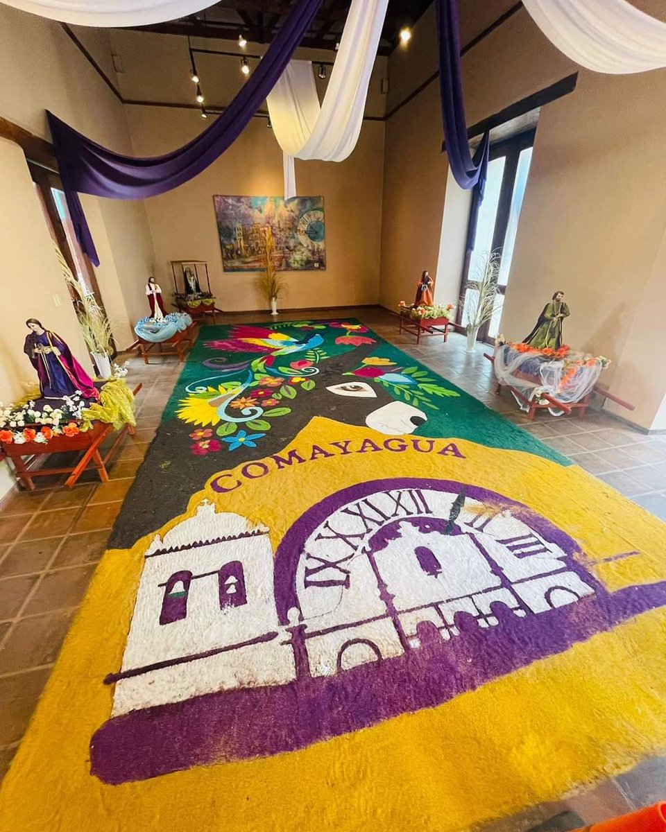 😱🎭🖼️🖌️ ¡ESPECTACULAR! ☀️😱🖼️🎭 Ingeniosas y coloridas alfombras se encuentran en la Casa de la Cultura en Comayagua 🎭☀️🖼️🖌️ #Honduras