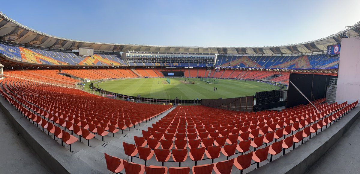 modsteroz's tweet photo. Phew! I'm in! Sunday in "The Big House" Worldβs largest π stadium #India #Ahmedabad repeat of last yrs #IPL Final #CRICKET #Commentators π @bhogleharsha @SteelyDan66 @NatalieGermanos @sanjaymanjrekar @kartikmurali #CrewC #IPL2023 #GTvsRR @gujarat_titans @rajasthanroyals https://t.co/QXmBFO3byC