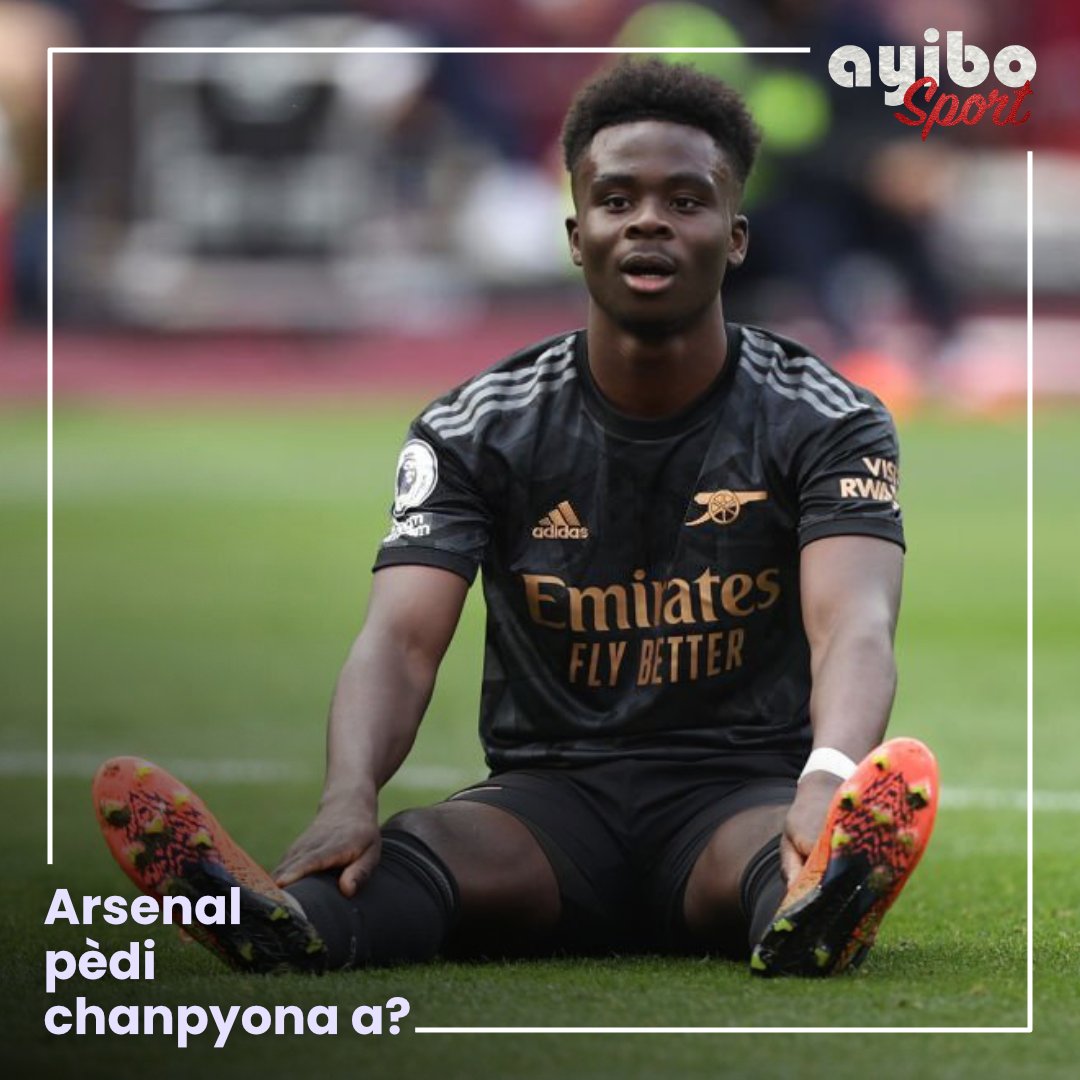 Ayibo_Sport's tweet photo. Di nou si Arsenal pèdi #PremierLigue lan.
#AyiboSport https://t.co/7Pj3dzfG7P