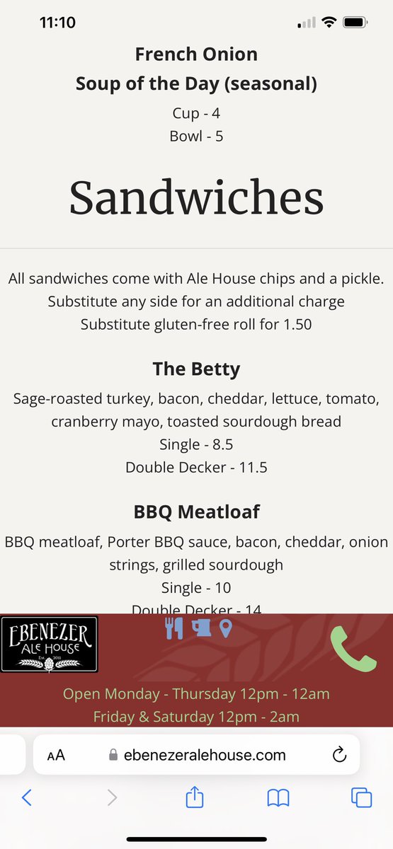 @BuffaloEats The Betty at Ebenezer Ale House! Single is good but the double is truly elite…#TheNeezer #TheBetty