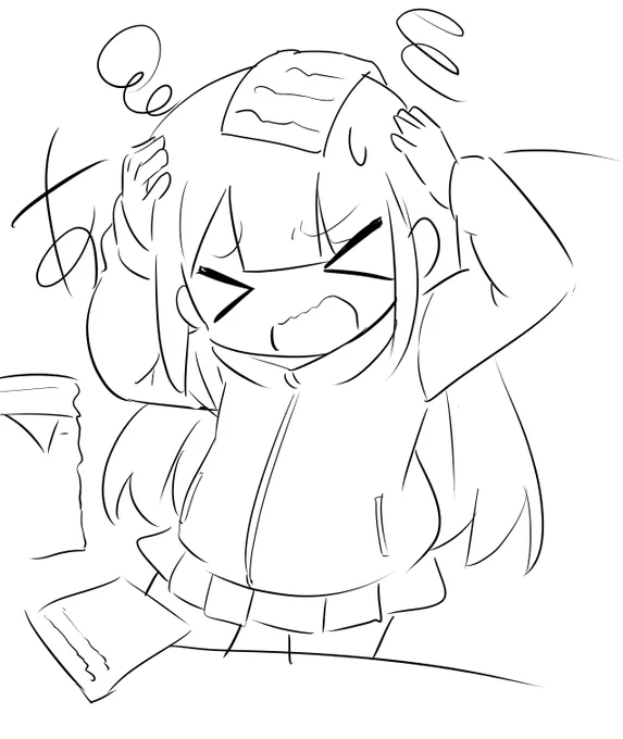 やる事多すぎ🍆なイラスト 