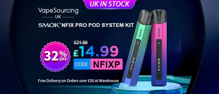 EcigClick's tweet photo. Do you fancy the great quality but inexpensive Smok NFix Pro Pod Kit?
Well it is even less expensive with our #DiscountCode at @vapesourcinguk !
Save £7 ! https://t.co/XXV4jgrkN0
#Smok #NFixPro #VapesourcingUK #Vape #Ecigclick https://t.co/AOP6Otz6RN