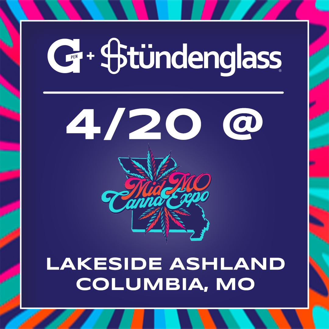 GPen's tweet image. Find the G Pen and @stundenglass team at ⁠the MidMO Canna Expo this 4/20.⁠
⁠
Stop by and enter to win a "spin" with the Stündenglass and G Pen Hyer, and to take home other free prizes!⁠

bit.ly/43uQ5HO
⁠
#missouri #midmo #midwest #gpen #gpenhyer #stundenglass
