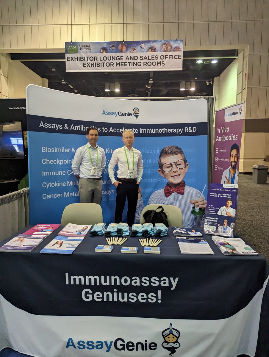 TheRealColmRyan's tweet image. Come down to our @AssayGenie stand 3443 @AACR and say hello to myself and @macfhearraigh and grab a chance to win some collector's items for your lab!

#AACR2023 #aacr23
