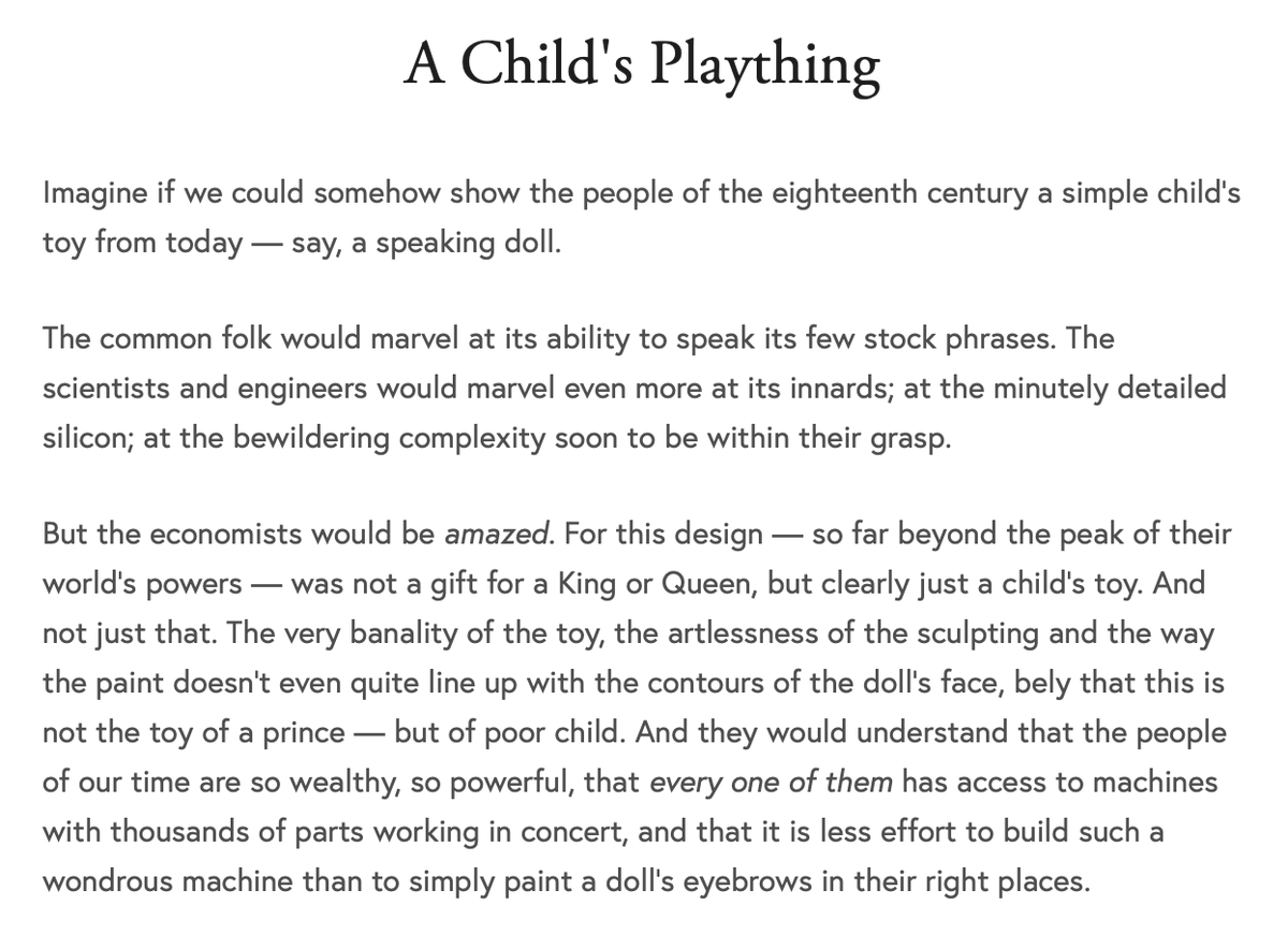 What a simple toy could tell the past about their future: