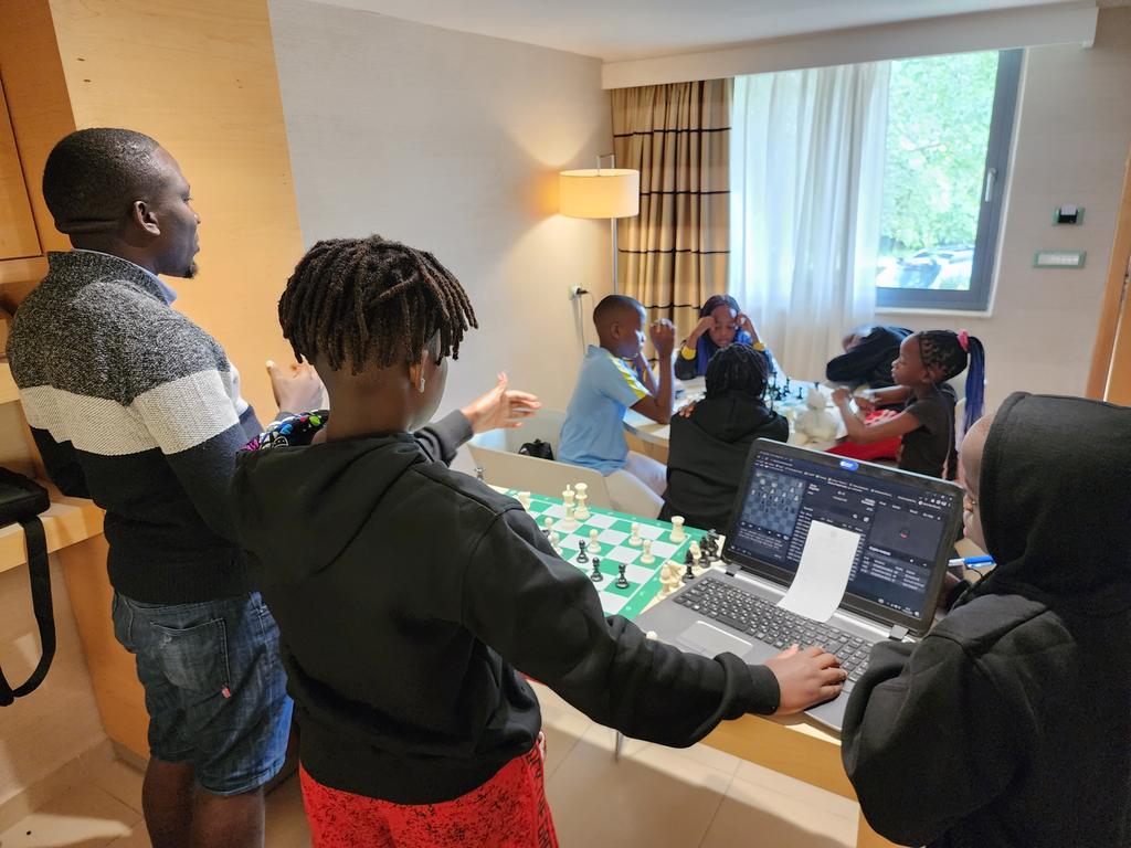 LightHouseUg's tweet photo. Behind the Scenes at the World School Chess Championships, 2023.
Team Uganda game preps. https://t.co/Nxb1uXmmVz