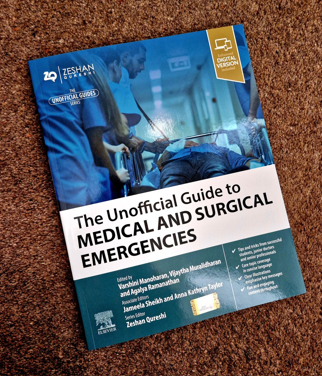 JenHancox1's tweet image. Delighted to receive the Unofficial Guide to Medical and Surgical Emergencies! A brilliant resource for #medstudents
#juniordocs 🩺

Honoured to have written the #Palliativecare chapter with help from reviewer @AnnaLock1

Thanks @UGTMedicine @VijaythaMurali5 @AgalyaRamanath1 🥰