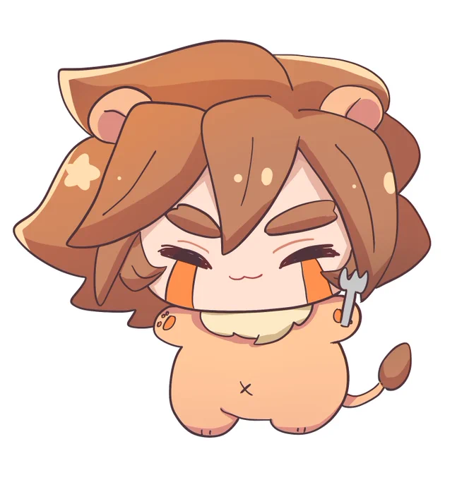ケーキにぶっ刺さってる新規げんだらいおんちゃんです 