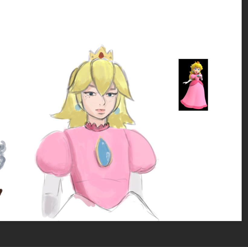 Art1ken's tweet photo. sketch of princess peach 
#PrincessPeach https://t.co/y6xb2vIqaS