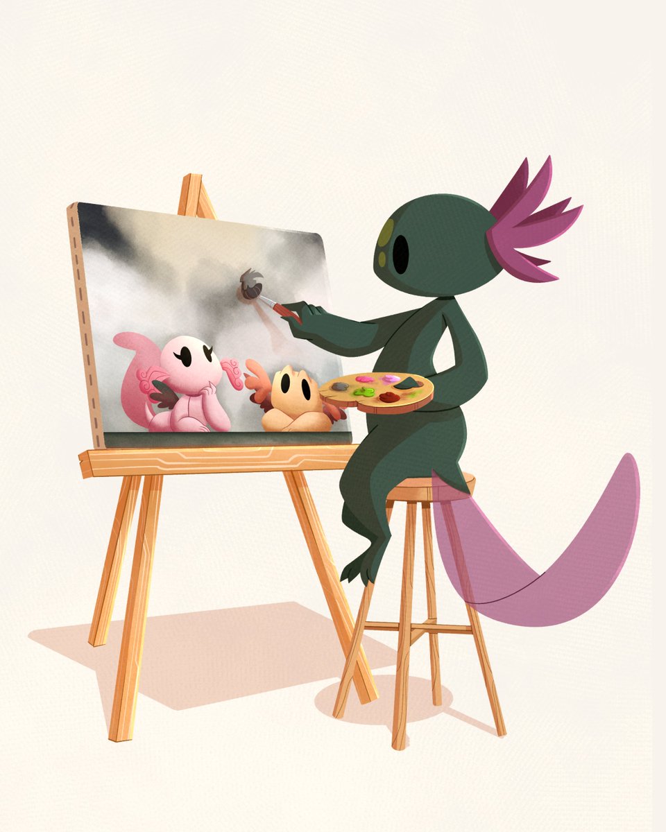 ¡Disfruta el arte!... Se parte de él #aianimationstudios #axolotl #ajolotes @penguinkids_mx #DiaMundialDelArte