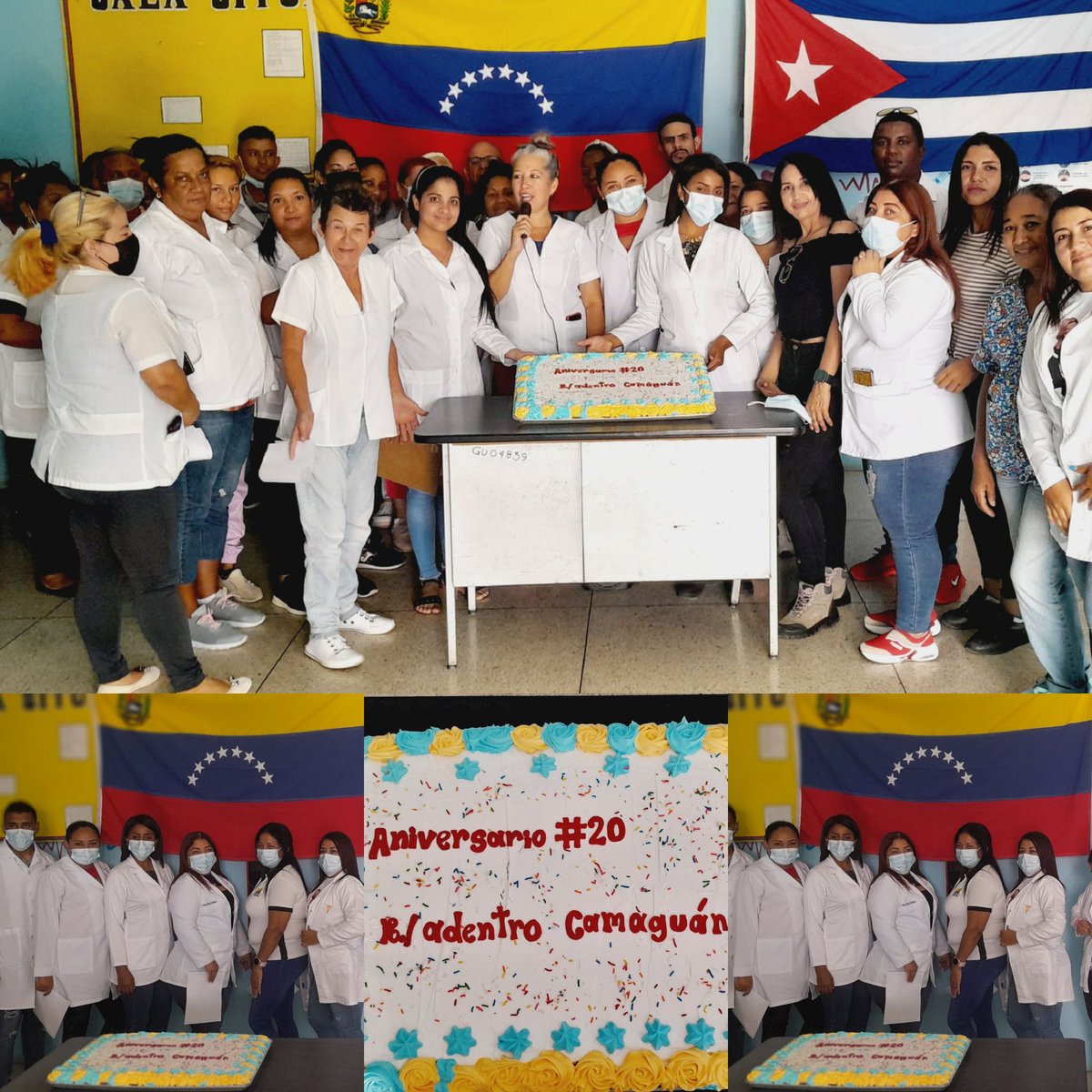 "CDI Antonio José de Sucre celebrando el 20 Aniversario de Barrio Adentro "
#20AniversarioBarrioAdentro 
#CubaPorLaVid 
#CubaCoopera 
<a href="/CDI_AJ_Sucre/">Antonio Jose Sucre</a> 
<a href="/CubacooperaveG/">Brigada Médica Cubana en el Estado Guárico.</a> 
<a href="/cubacooperaven/">Brigada Médica Cubana en Venezuela</a> 
<a href="/RafaelGiraldoM1/">Rafael Giraldo Morán</a> 
<a href="/japortalmiranda/">José Angel Portal Miranda</a> 
<a href="/MayacnyM/">Mayacny Martinez</a> 
<a href="/Cu_Raydel/">Raydel</a>