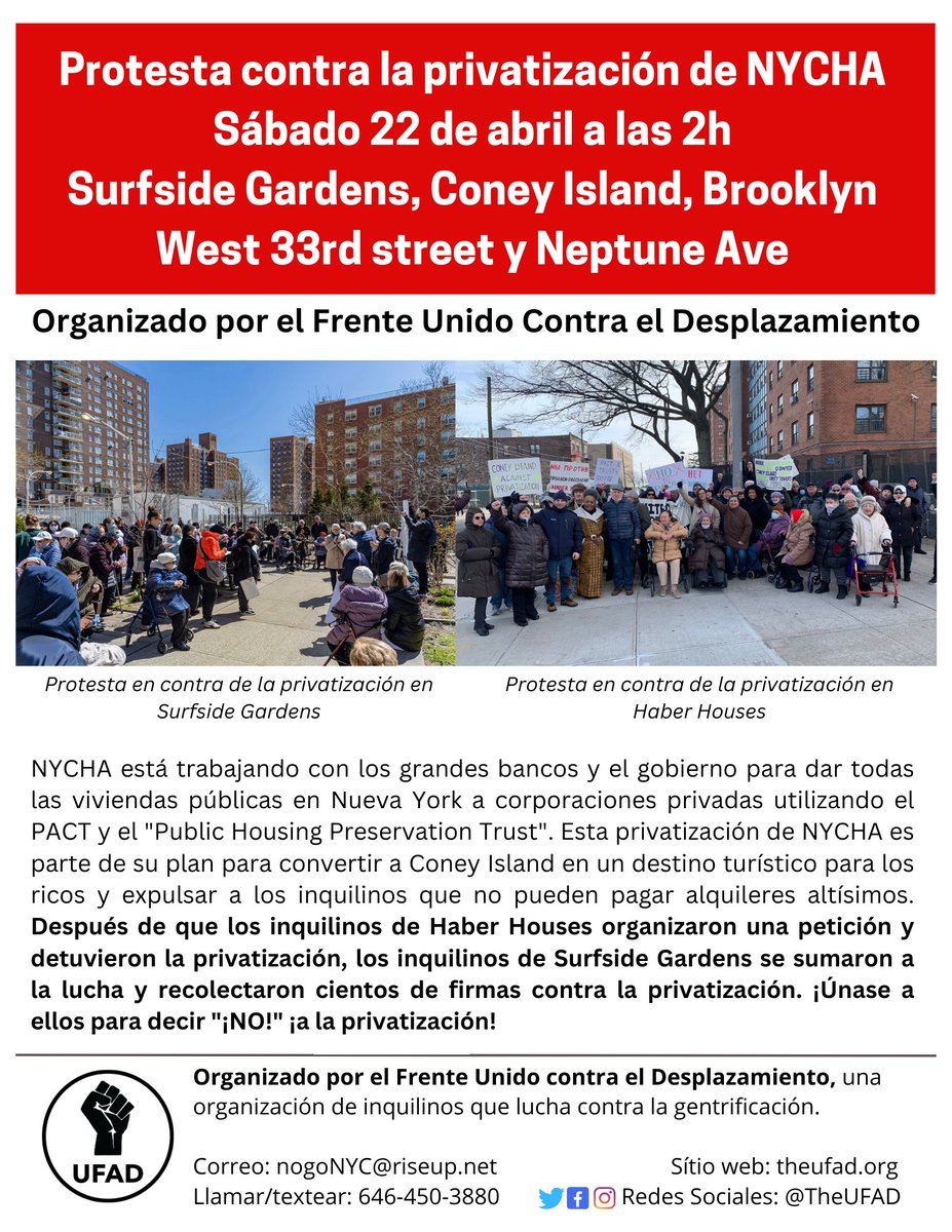 The United Front Against Displacement tweet media