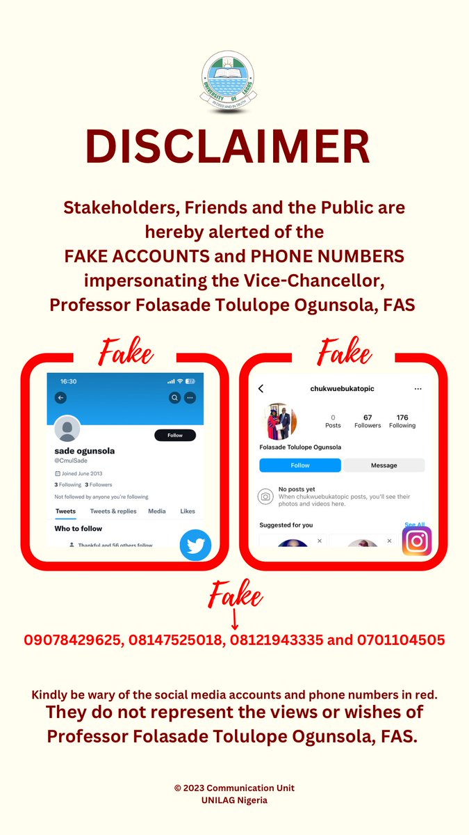 University of Lagos tweet media
