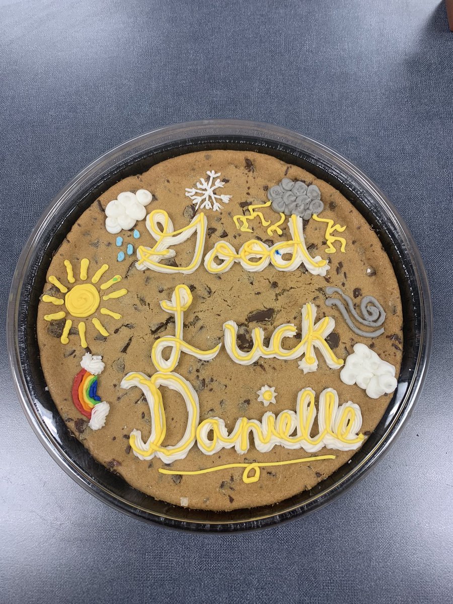 dopplerDK's tweet photo. A big thank you to @AccuMancuso for the lovely (and delicious) going away cookie cake last evening! As many know by now, today is my last day at @accuweather after nearly 13 years. It’s been quite the ride and I’m going to miss seeing everyone, but I’ll be back to visit a lot! https://t.co/FSuCk7inEx