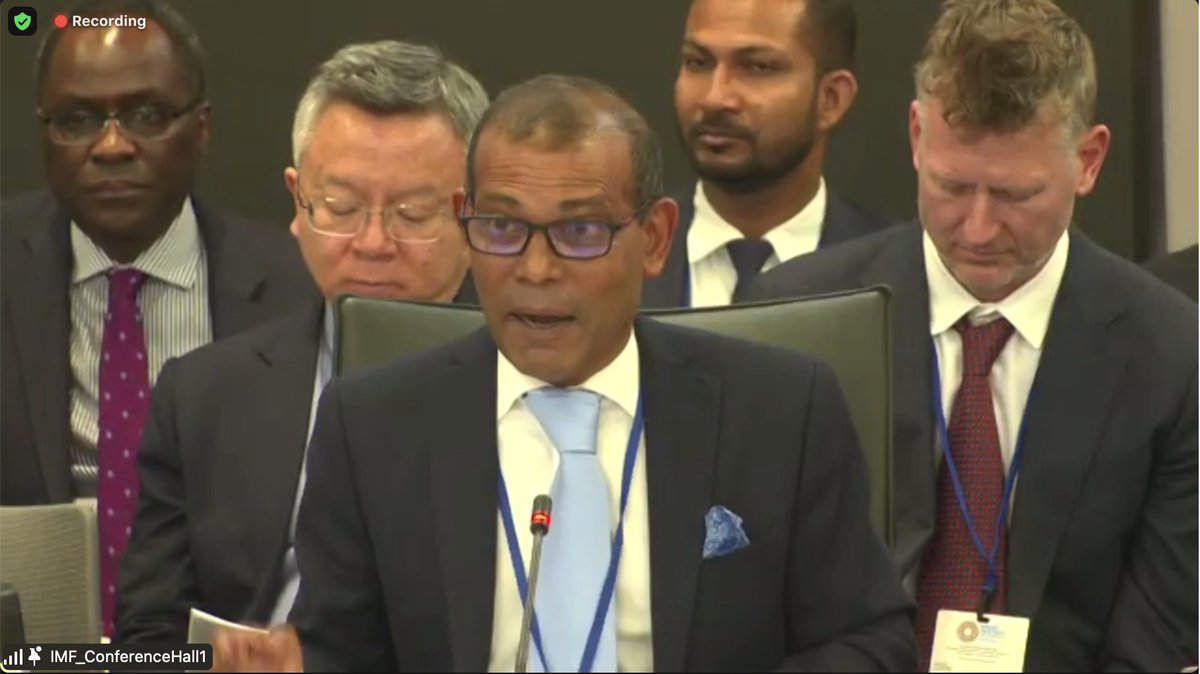 Hon. <a href="/MohamedNasheed/">Mohamed Nasheed</a>, Maldives president, speaker, &amp; CVF co-founder: We must now establish an independent secretariat fully accountable to the CVF and V20 presidency and its 58 member nations, within 6 months. The <a href="/WorldBank/">World Bank</a> must also consider including the V20 as a constituency