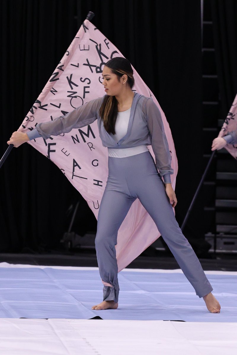 StaggColorGuard's tweet image. Alyssa performing at Circuit Championships a few weeks ago.