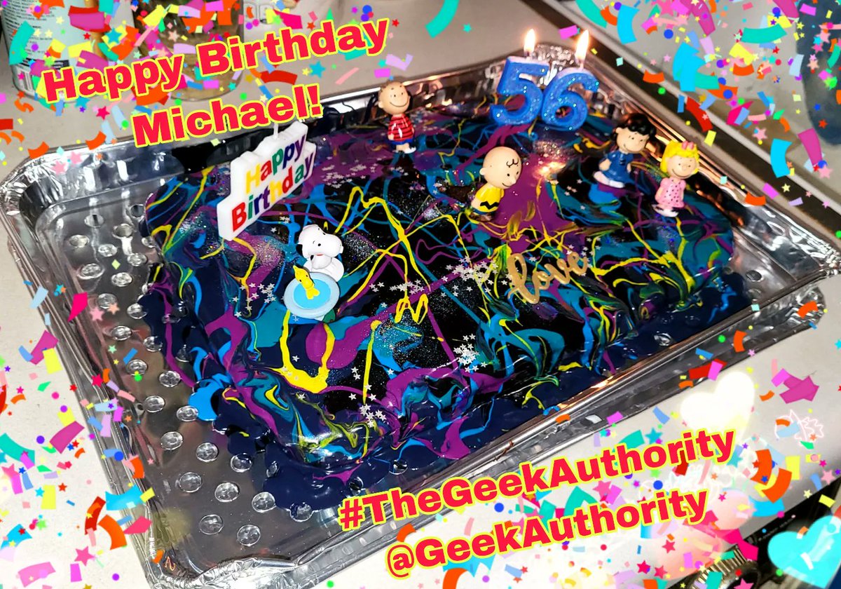 GeekAuthority's tweet photo. #Birthdayboy cake yesterday for #Michael's #Birthday Weekend! #SugarFree and artistically made by #Mary and a #BithdayDinner of a #ChickenParmesan #Cassarole deliciously made by #April! #HappyBirthday Michael! With #CharlieBrown! https://t.co/4Gb3ZgezEC