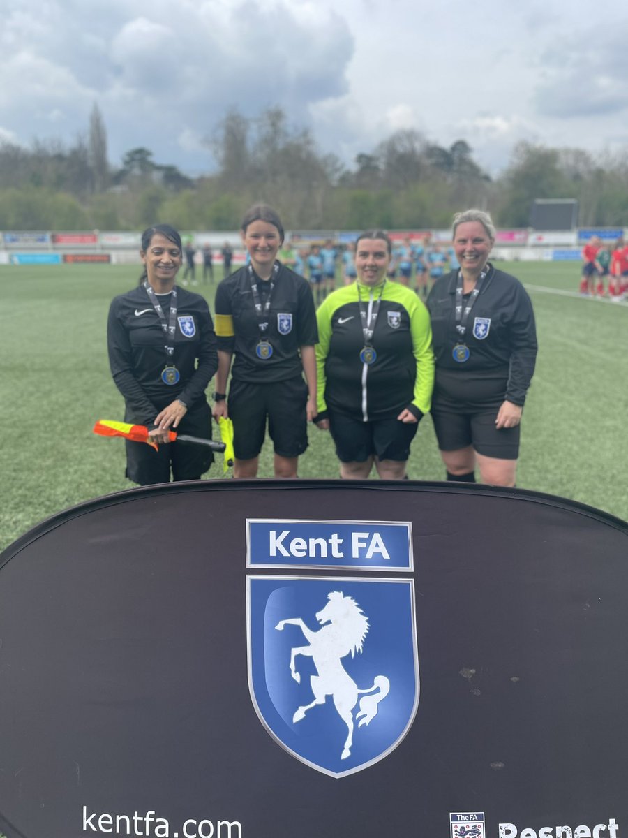 KentFA's tweet photo. Another great day of Cup Finals here at the Gallagher Stadium. Thank you to our incredible partners @dfds_uk and @TheMeritGroup2, @maidstoneunited for their fantastic hospitality and our incredible match officials. #ProudCFA #kentfootball https://t.co/Ix6WZSte8C