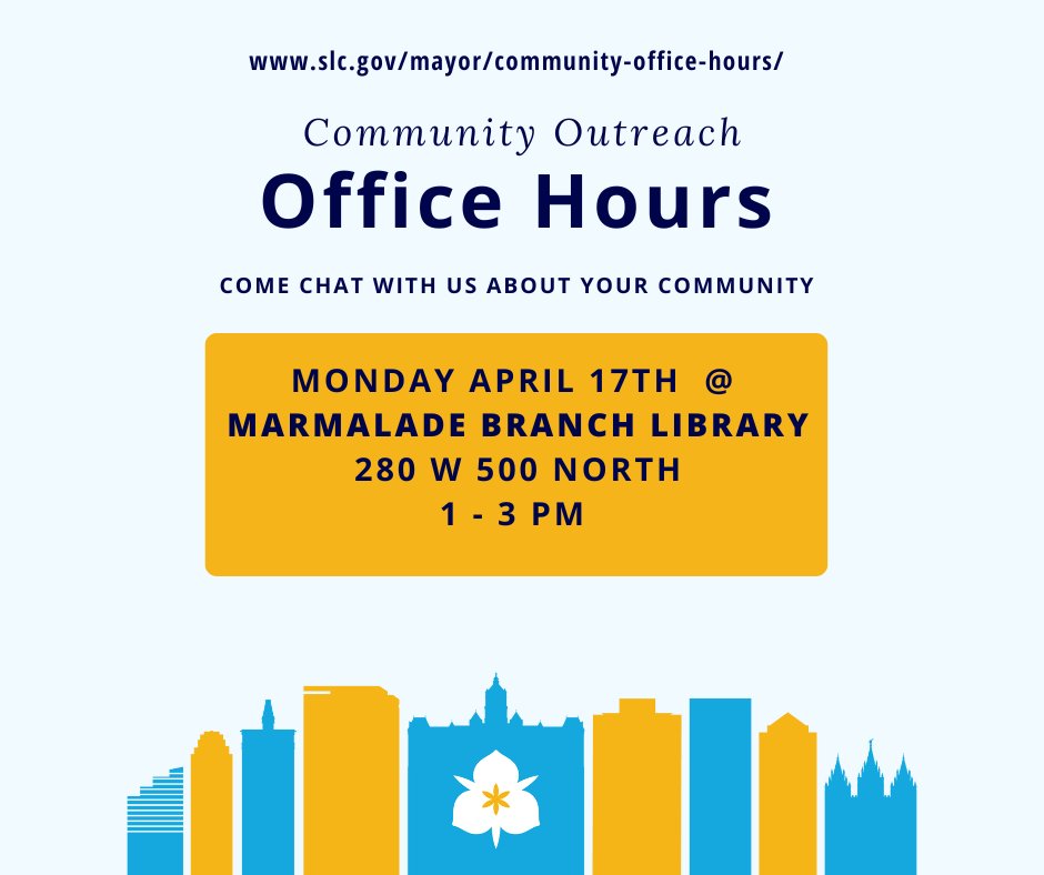 Salt Lake City Government on Twitter "Stop by and see the slcmayor's