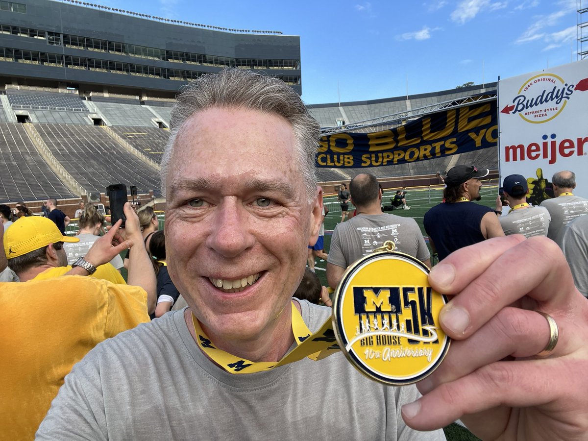 DavidJHam's tweet photo. Finished with a personal best time (two minutes faster) in the #BigHouse5K and finished in the top 20% of my grouping for the first time. Grateful for ideal weather conditions this morning. https://t.co/5vyJGlcTZF