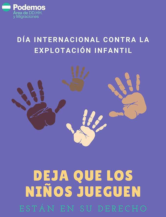 Podemos_Mijas's tweet photo. Hoy, 16 de abril, se celebra el Día Internacional contra la Esclavitud Infantil. Es una fecha importante para recordar que millones de niños y niás en todo el mundo siguen siendo víctimas de la esclavitud y la explotación laboral. https://t.co/shFHFzf1XR