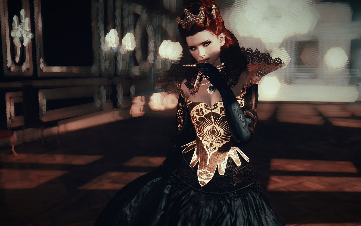 kozakowymods's tweet photo. More fun with #zzjay 's Triss Race. Impersonating Anna Henrietta. #Skyrim #SkyrimMods #triss #merigold #Henrietta #Anna #Witcher3 #gold https://t.co/u6uVtIixpf
