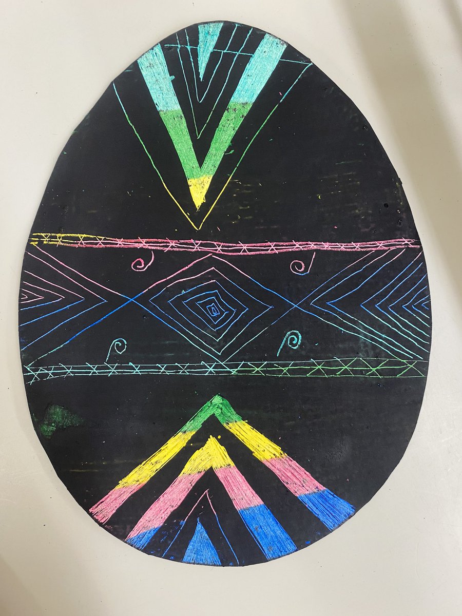 HaleycMiller's tweet photo. Before spring break we learned about Ukrainian Easter. We then created our own version of Pysanky eggs. 🥚🇺🇦 #OrthodoxEaster https://t.co/WtJKAfp4O9