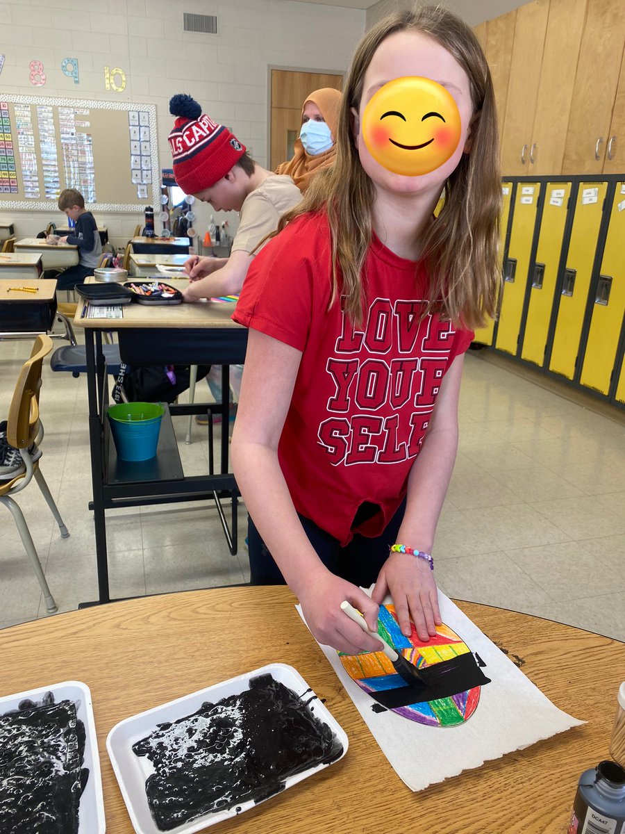 HaleycMiller's tweet photo. Before spring break we learned about Ukrainian Easter. We then created our own version of Pysanky eggs. 🥚🇺🇦 #OrthodoxEaster https://t.co/WtJKAfp4O9