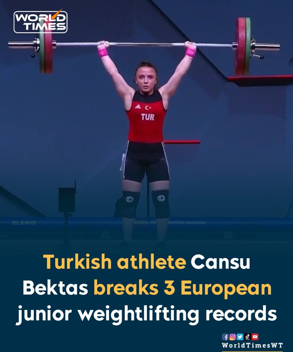 Turkish weightlifter Cansu Bektas has won three European junior record-breaking gold medals at the 2023 European Weightlifting Championships.

#Turkiye #Okşan #EWC2023 #Yerevan #weightlifting