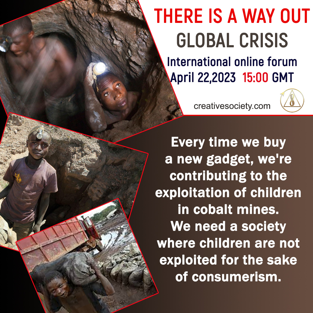 Children should be playing and learning, not working in dangerous #cobalt deposits. We must rethink the way we consume and create a #society that values the well-being of our #children above all else.

#GlobalCrisis #SurvivalinUnity #creativesociety #education #FutureFoodStars