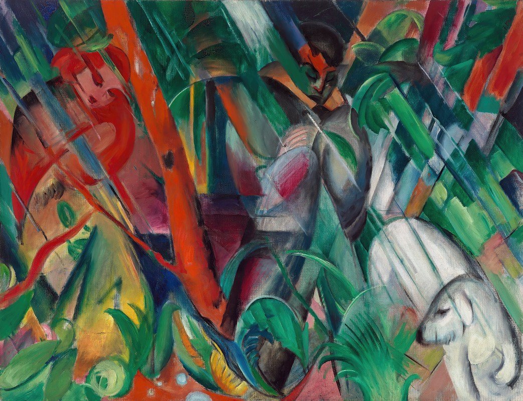 FRANZ MARC (1880-1916), 'In the Rain', 1912.  Lenbachhaus, Munich, Germany. #FranzMarc #Rain #AprilShowers #GermanExpressionism #ArtOfTheDay #art 
instagram.com/p/CrGkTJOg4sk/