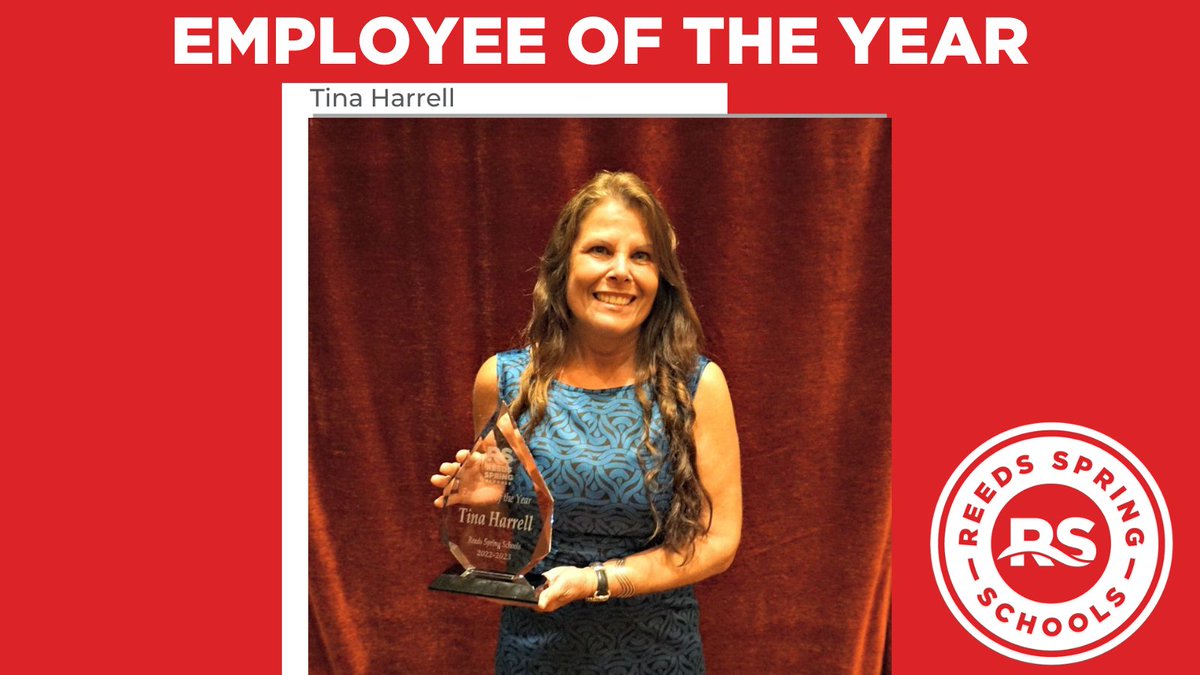At the district's 2nd Annual Excellence Awards Banquet, Ms. Tina Harrell received the Employee of the Year Award! #ONEwiththePACK