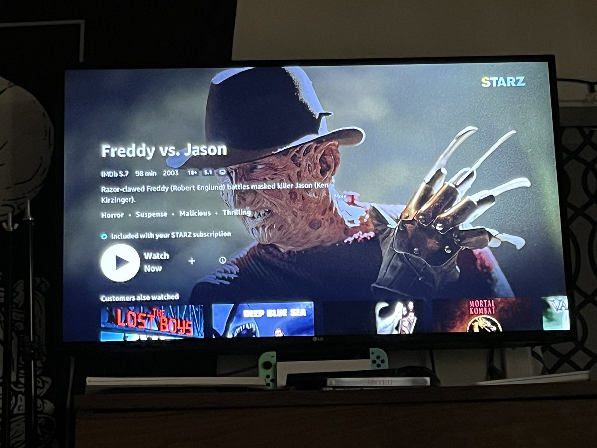 What’s up today #HorrorFam #MutantFam! Believe it or not, I’ve actually seen this one before! Hope you’re all having a great weekend! #NowWatching #FreddyvsJason #starz #horror