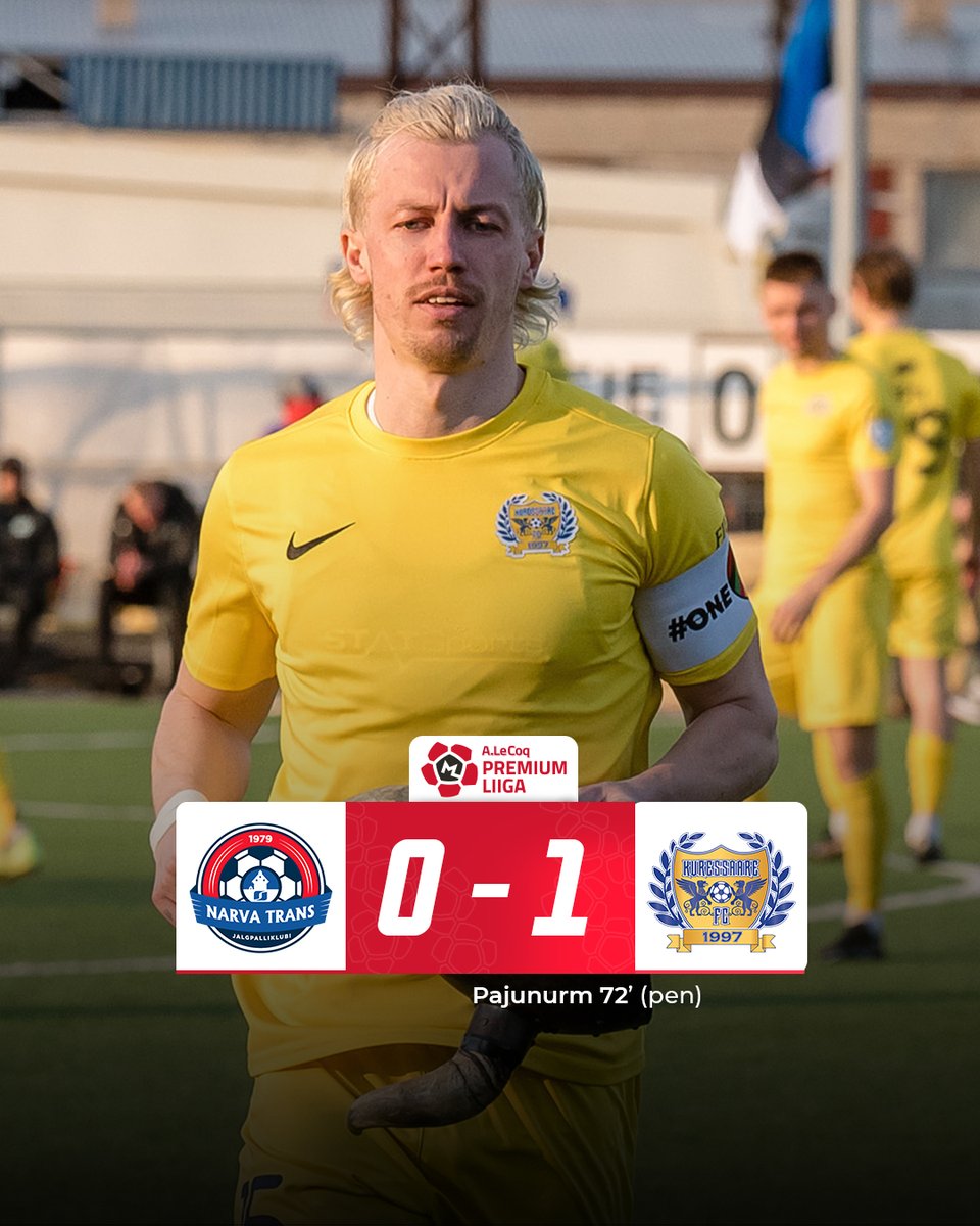 FC Kuressaare takes 3 points from away game with Narva JK Trans. #premiumliiga #matchday7