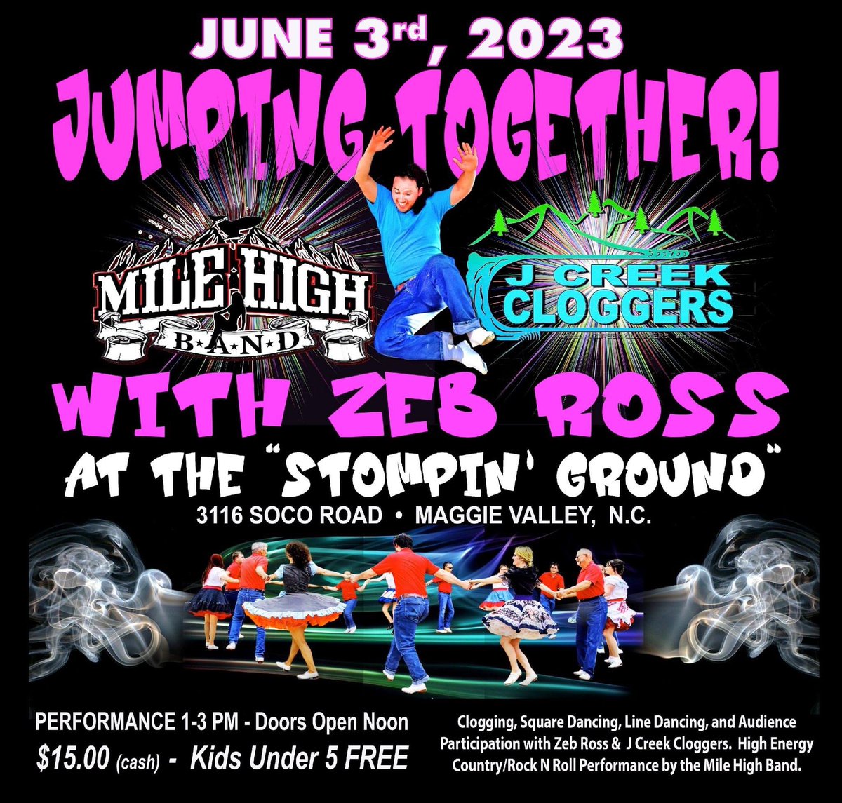 Jcreekcloggers's tweet photo. Want a chance to see us? Here is an opportunity! 

#jcreekcloggers #cloggingteam #zebross #blueshirtguy #family #milehighband #maggievalleync #wnc #viral https://t.co/GEGEOEaDH7
