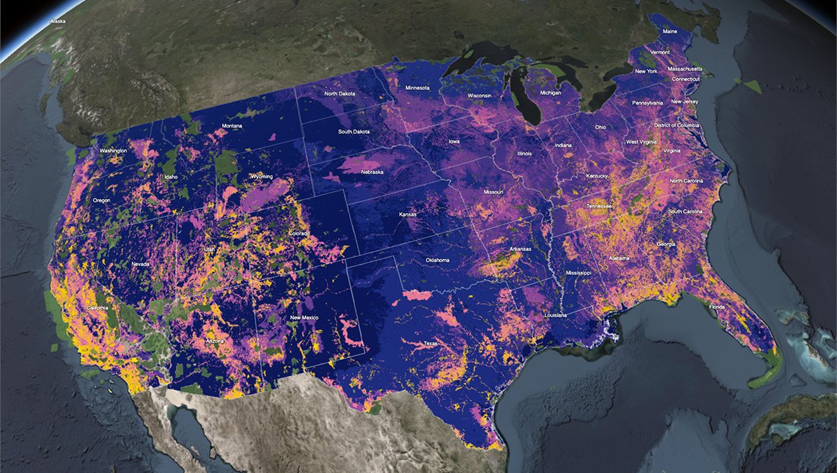 Esri (@esri) on Twitter photo To protect biodiversity, we first need to know where to start. <a href="/natureserve/">NatureServe</a>'s Map of Biodiversity Importance (MoBI) shows the critical areas that are currently not protected.
🔸Explore the maps: esri.social/lw1T50NJLpg #EarthWeek To protect biodiversity, we first need to know where to start. <a href="/natureserve/">NatureServe</a>'s Map of Biodiversity Importance (MoBI) shows the critical areas that are currently not protected.
🔸Explore the maps: esri.social/lw1T50NJLpg #EarthWeek