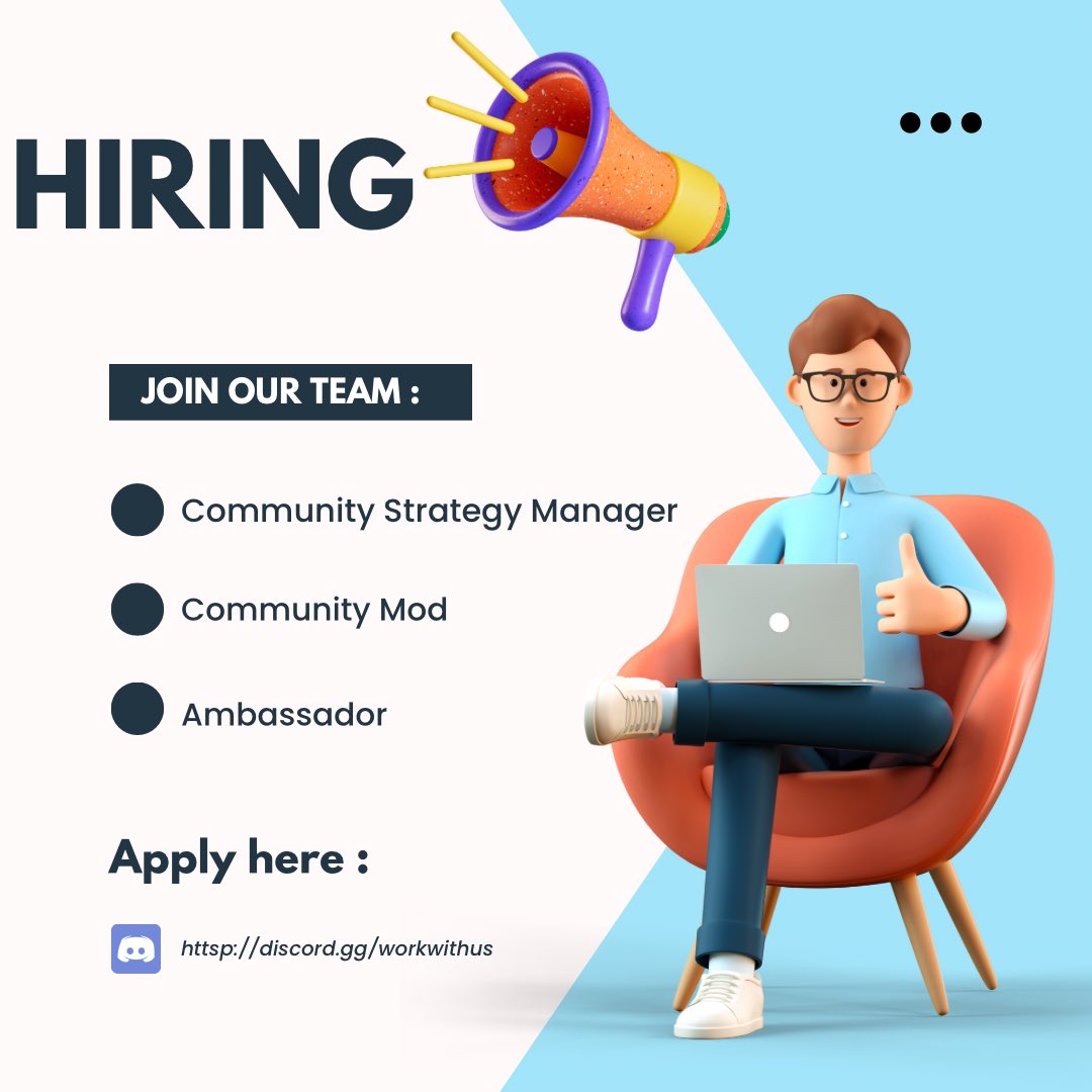 timber_network_'s tweet photo. Tired of getting rejected by other projects?

We are now open & hiring💼 -

1. Community Strategy Manager

2. Community Moderator

3. Ambassadors 

To apply join our discord and open a ticket & our managers will assist you as soon as possible ✅

Like ❤️ & RT 🔁

#hiring #moderatorjobs #hiringmods #HIRINGNOW #moderator #Web3Community