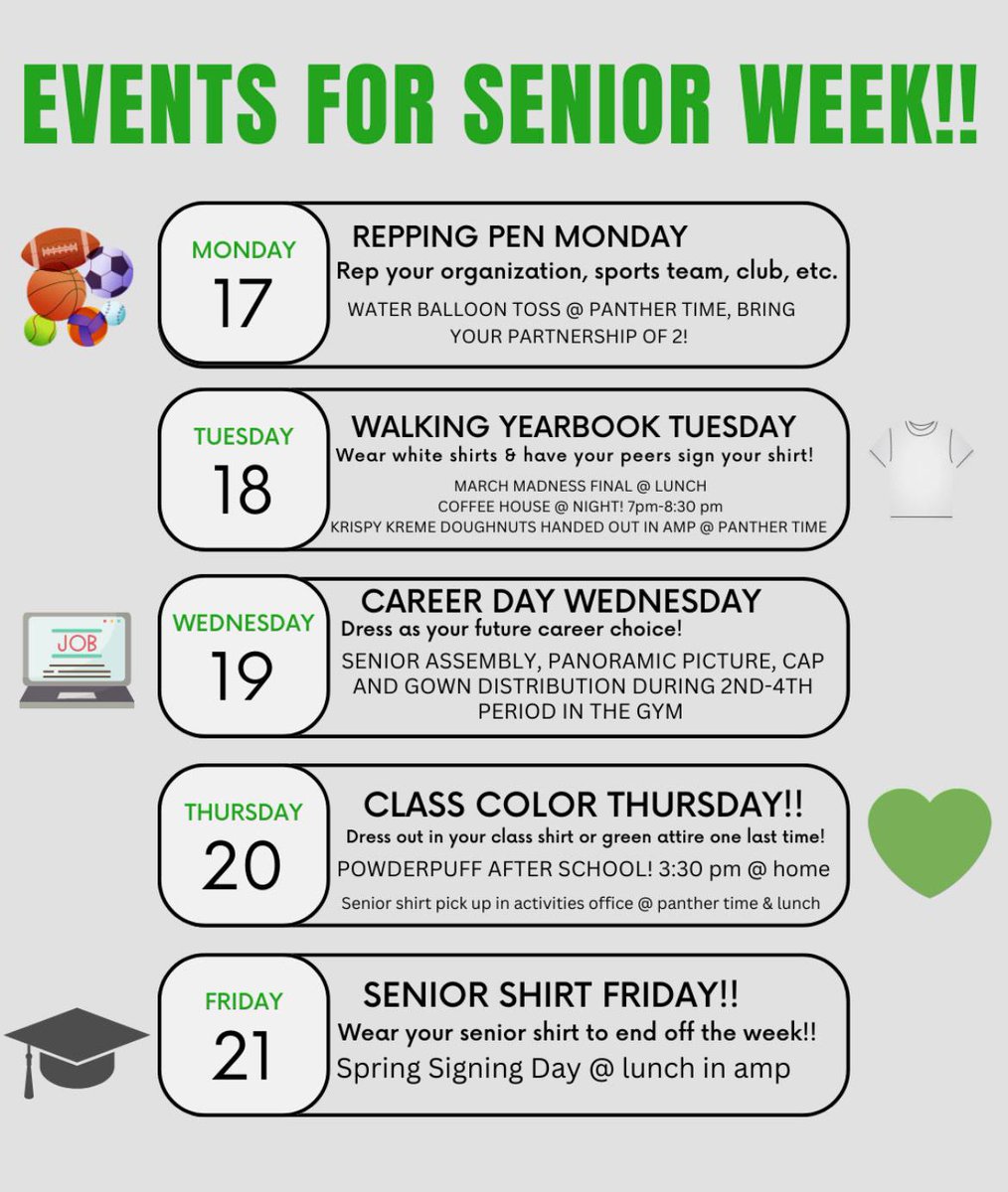 PRINCIPAL'S UPDATE- APRIL 16, 2023 - SENIOR WEEK - conta.cc/41el2yc