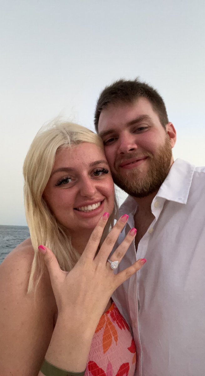 We met on tinder 2 years ago, a state away and I drove 3 hrs to meet her and I’m so glad I did. We said we loved each other on our second date, we picked out a ring very early and I bought it without her knowing, that was hard because I was so excited, 9 months later I proposed❤️