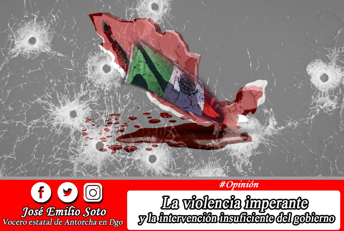 JEmilioSoto's tweet photo. Te invito a leer mi #Opinión semanal | La #violencia #imperante y la intervención #insuficiente del #gobierno || "La #inseguridad en nuestro país se encuentra en todo su esplendor en la mayoría de los estados, ha #causado #estragos entre la #población..."

https://t.co/bXSH6qMV0u https://t.co/xQIcksf05s